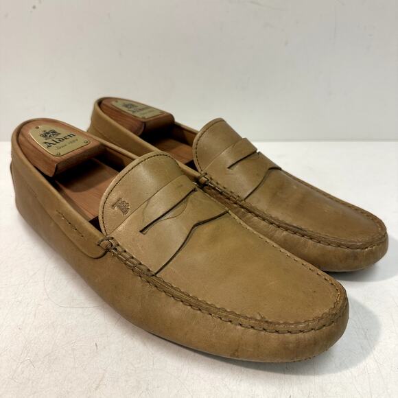 GOOD Tod\'s Gommino Loafers British Tan Calf Made in Italy Drivers UK 9 / US 10 main image 9